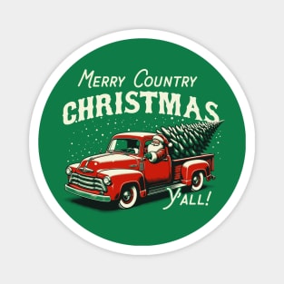 Merry Country Christmas Y'all! Magnet